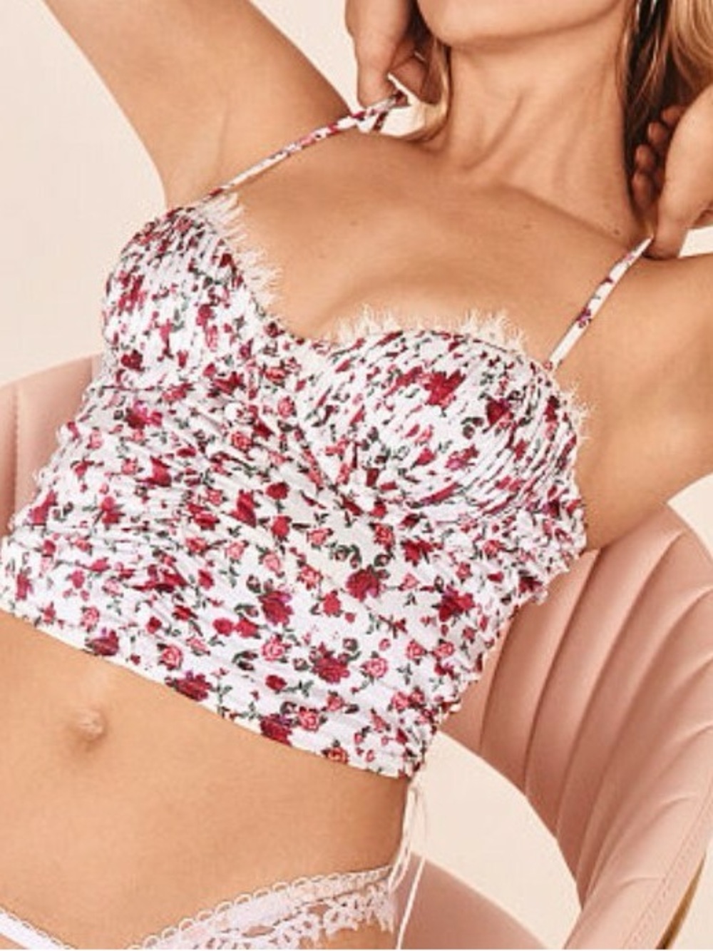 For Love And Lemons Victoria’s secret Melrose pleated long line Bralette M